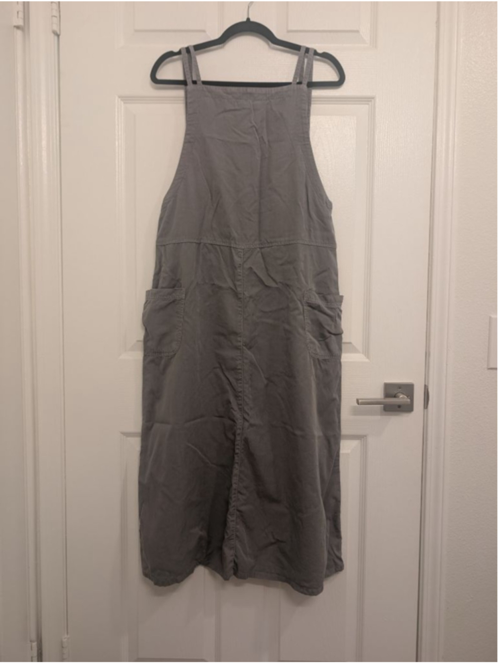 Cottagecore Tencel Cotton Midi Pinafore Overalls Bib Dress M - Lagenlook Jumper - Picture 2 of 10